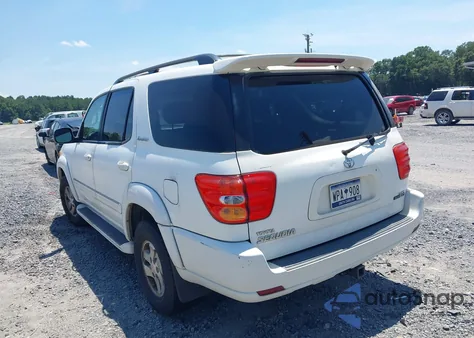 2002 Toyota Sequoia Limited V8 z USA, uszkodzony, nr VIN 5TDZT38A52S113729